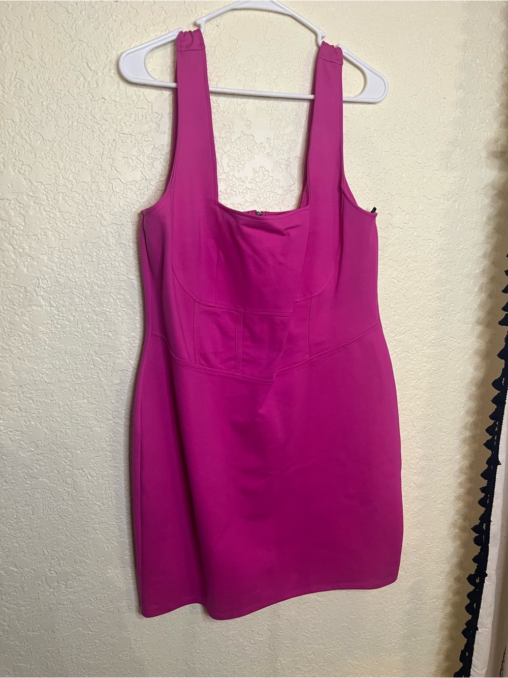 NWT Forever 21 Hot Pink Square Neck Mini Dress